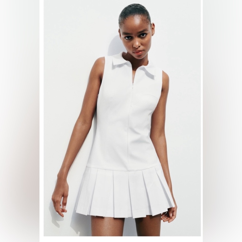 Zara white tennis vibes skort dress